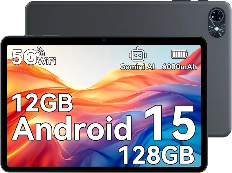TABWEE ▫️ 2026 Android 15 Tablet 10 Polegadas, 12GB+128GB (2TB TF Expansão), Octa-Core/5000mAh, Gemini AI, Câmara Dupla/1280 * 800P, 5G WiFi/Widevine L1/BT5.0/OTG/Facial ID/GPS, Tablets Baratos & Bons