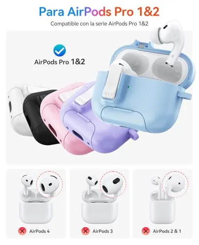 ORICO ▫️ Capa para AirPods Pro de 2.ª geração com suporte, carregamento MagSafe e tampa magnética, proteção robusta contra quedas, Rosa-CP32P 2