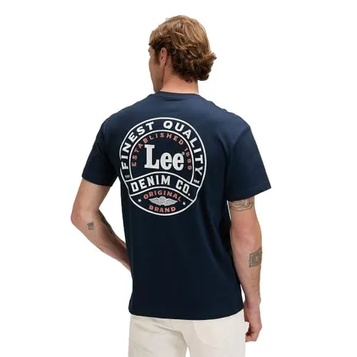 Lee ▫️ T-shirt para homem - Corte regular - T-shirt com estampado - Branco brilhante 2