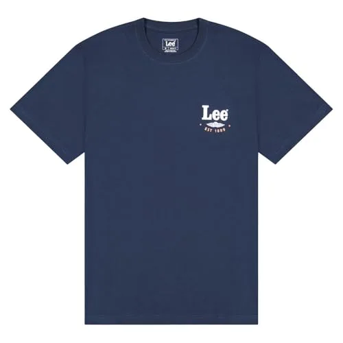 Lee ▫️ T-shirt para homem - Corte regular - T-shirt com estampado - Branco brilhante 4
