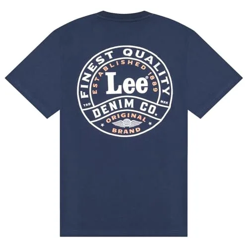 Lee ▫️ T-shirt para homem - Corte regular - T-shirt com estampado - Branco brilhante 5