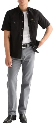 Wrangler ▫️ Camisa de homem - Corte regular - Camisa Western de manga curta - True Navy 4