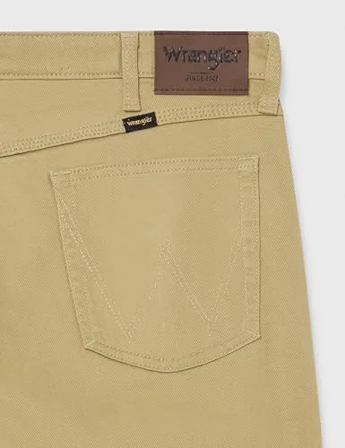 Wrangler ▫️ Calças de ganga para homem - Corte regular - Peak Comfort - Cáqui militar 4