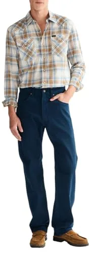 Wrangler ▫️ Calças de ganga para homem - Corte regular - Peak Comfort - Cáqui militar 2