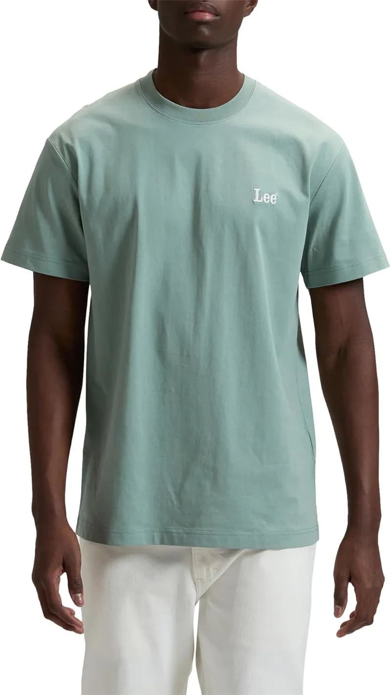 Lee ▫️ T-shirt SS Small Logo, Desert Sage, S Masculino