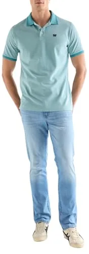 Wrangler ▫️ Camisa de homem - Corte regular - Camisa polo «Refined» - Azul-marinho escuro 3