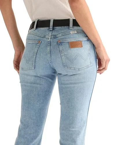 Wrangler ▫️ Cinto para mulher - 100% couro - Cinto com fivela grande - Preto 3