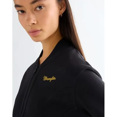Wrangler ▫️ Camisola de senhora - Corte regular - Camisola Aviator - Cinza médio 7