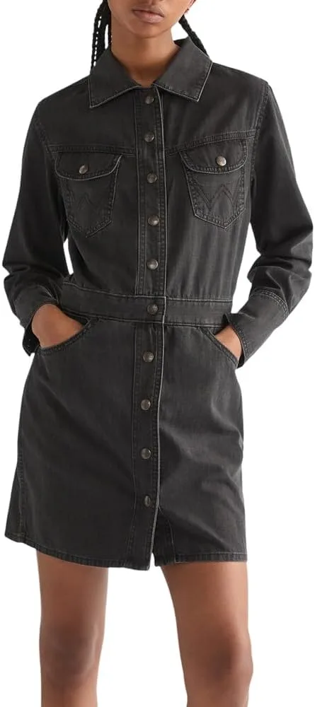 Wrangler ▫️ Vestido de senhora - Corte regular - Trail Trench Dress - Speedway Smoke