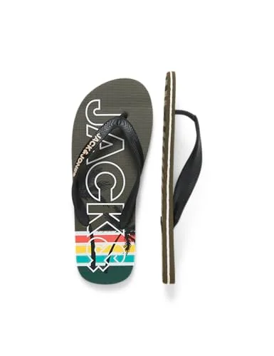 JACK & JONES ▫️ Jfwpalm Print Flip Flop, Chinelos para homem 3