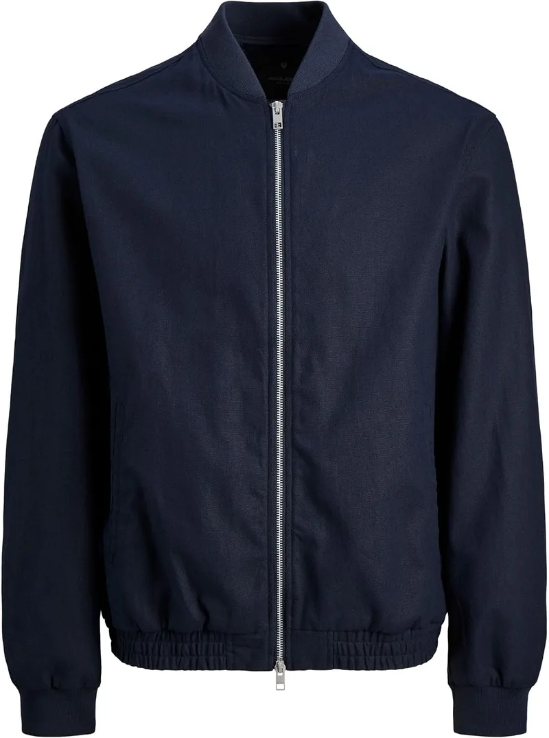JACK & JONES ▫️ Jprblaleister Casaco Bomber em Mistura de Linho Sn Jprblaleister Casaco Bomber em Mistura de Linho Sn para Homem
