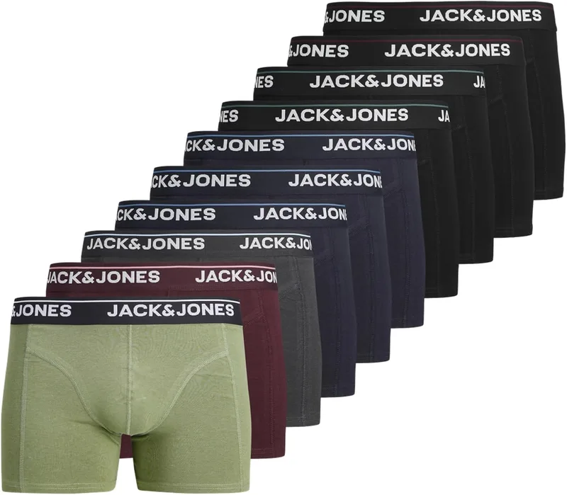JACK & JONES ▫️ Jactimothy Solid Trunks 10 Pack Jactimothy Solid Trunks - Cuecas (10 unidades) Homem (Embalagem de 10)