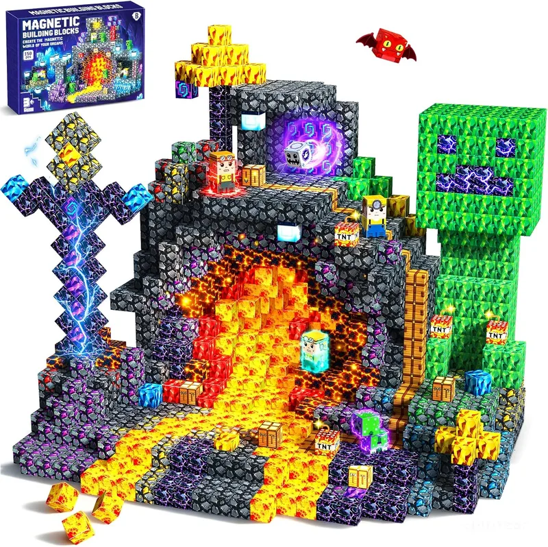 Pourbibi ▫️ Blocos de construção magnéticos para crianças,150 blocos de construção magnéticos,Blocos de construção magnéticos para crianças,Blocos de construção magnéticos para crianças,Blocos de construção magnéticos para crianças,Blocos de construção magnéticos para crianças,Blocos de construção m