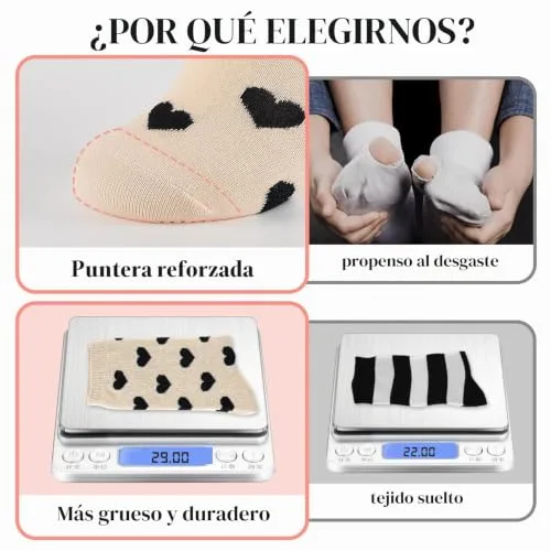Cirorld ▫️ 10 pares de meias coloridas para mulher, em algodão, tamanhos 39-42, meias médias, desportivas e confortáveis, de inverno e respiráveis, com padrões de riscas e bolinhas​ 4