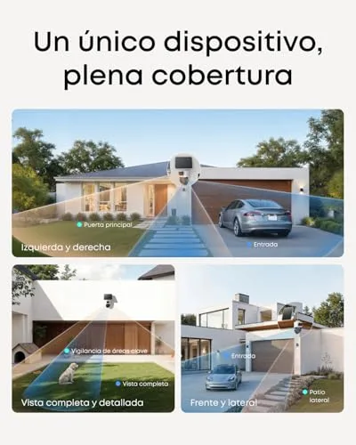 eufy ▫️ Câmara Solar Anker SoloCam S4 com 3 lentes, PTZ e 4K para exterior, Kit 2+1 3