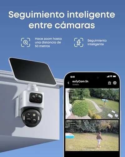 eufy ▫️ Câmara Solar Anker SoloCam S4 com 3 lentes, PTZ e 4K para exterior, Kit 2+1 4