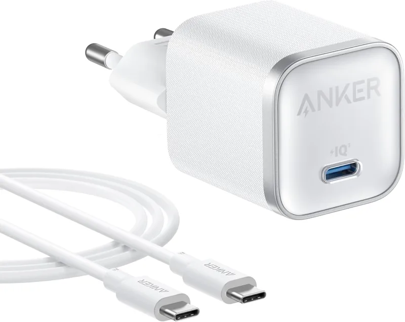 Anker ▫️ Carregador Nano para Samsung com carregamento rápido de 45 W, tipo C, carregador USB-C, dobrável, cabo de carregamento USB-C para Samsung Galaxy S25 Ultra/S24, iPhone 17/16, MacBook, Pixel 9, iPad (cabo de 1,8 m incluído)