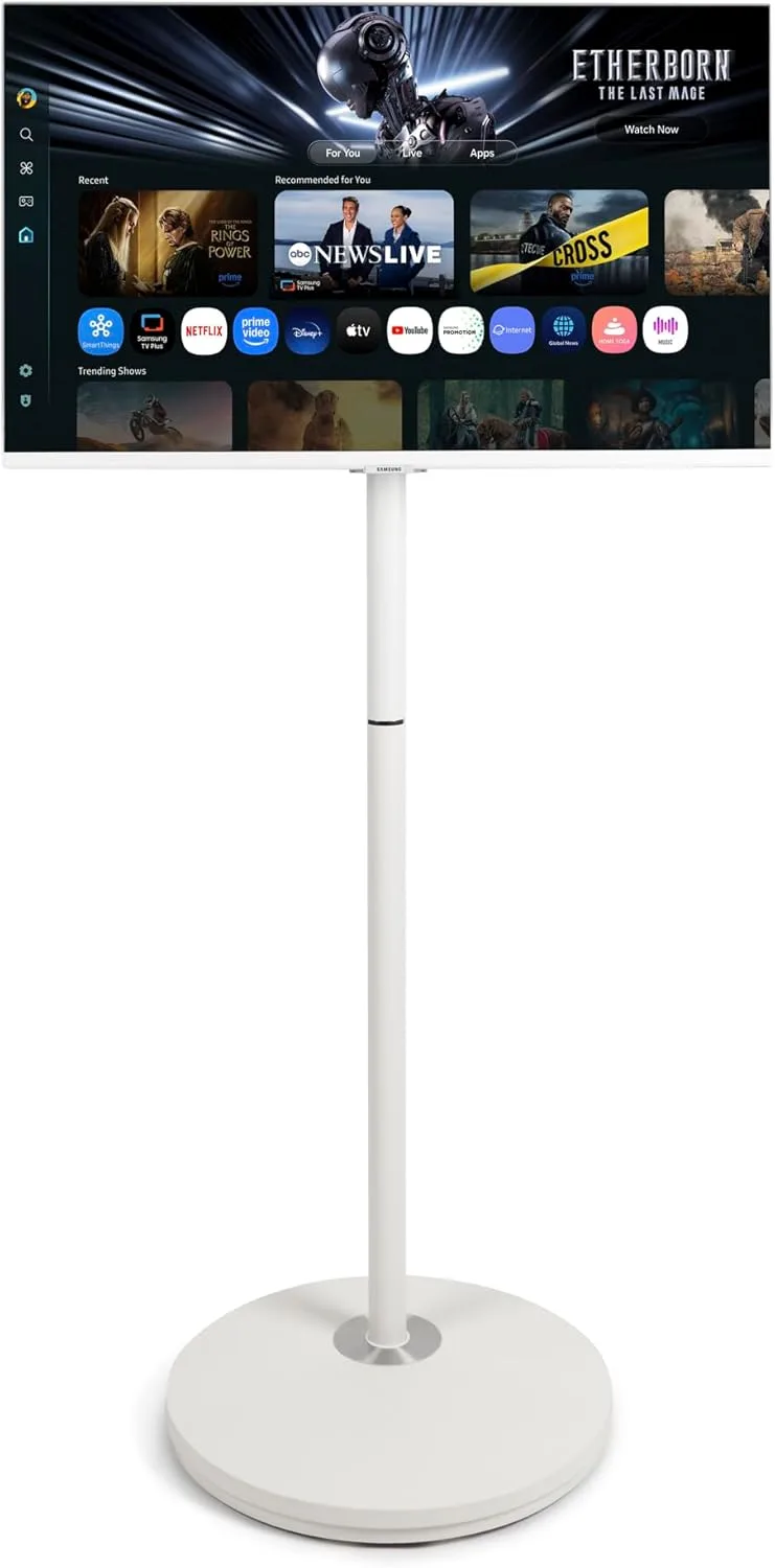 Samsung ▫️ Pacote LS32DM703UUXEN: Monitor + Suporte para monitor de 24 a 48 polegadas com altura ajustável + Cabo de alimentação com ficha tipo F de 5 m, branco