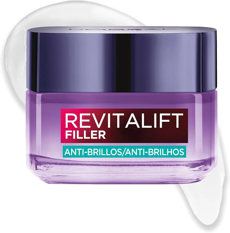 L'Oreal Paris ▫️ L'Oréal Paris Revitalift Filler Gel-Creme com Ácido Hialurónico, Ácido Salicílico, Textura ligeira. Pele fresca e hidratada. Controlo anti-brilho, matifica, preenche, reduz a aparência dos poros, 50ml