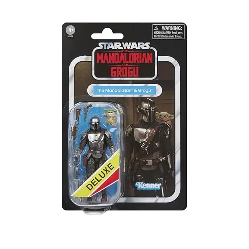Star Wars ▫️ The Vintage Collection: The Mandalorian & Grogu, Figura de ação colecionável de The Mandalorian & Grogu, em escala de 9,5 cm 2