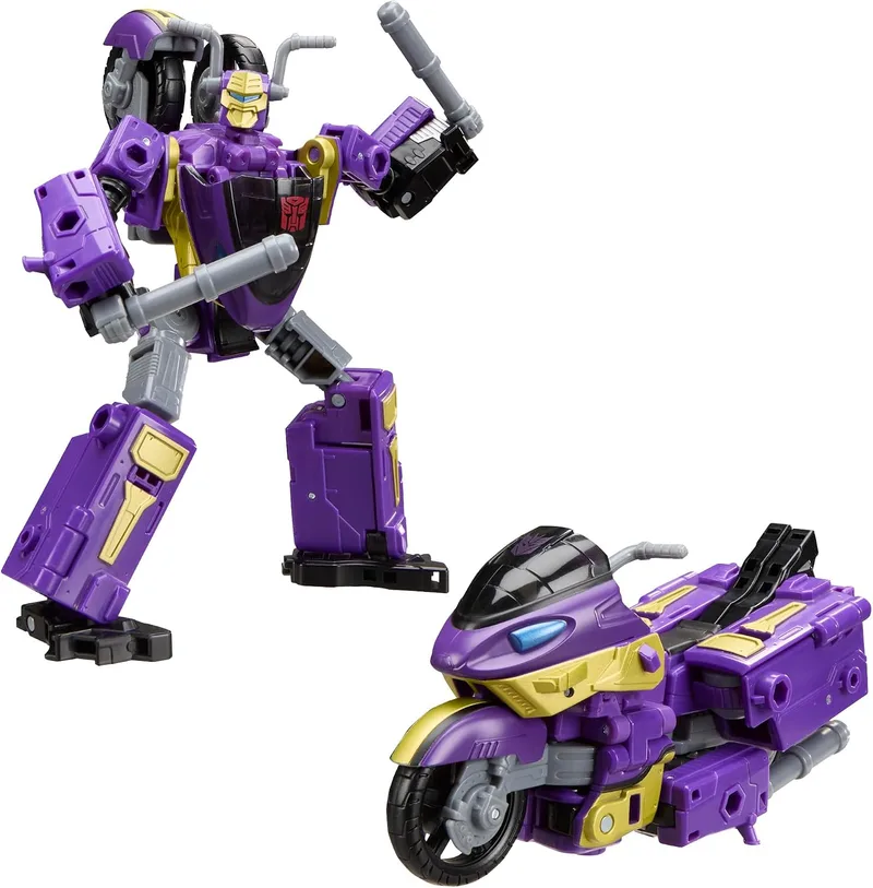 Transformers ▫️ Age of the Primes, Sideways, Figura conversível da classe Viajero com 14,5 cm, Figura de ação com 2 mini-figuras, Brinquedos robóticos, A partir dos 8 anos