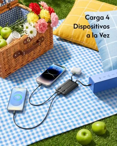VEGER ▫️ Bateria Externa de Carregamento Rápido de 10 000 mAh com Cabo 2