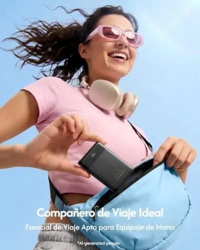 VEGER ▫️ Bateria Externa de Carregamento Rápido de 10 000 mAh com Cabo 6