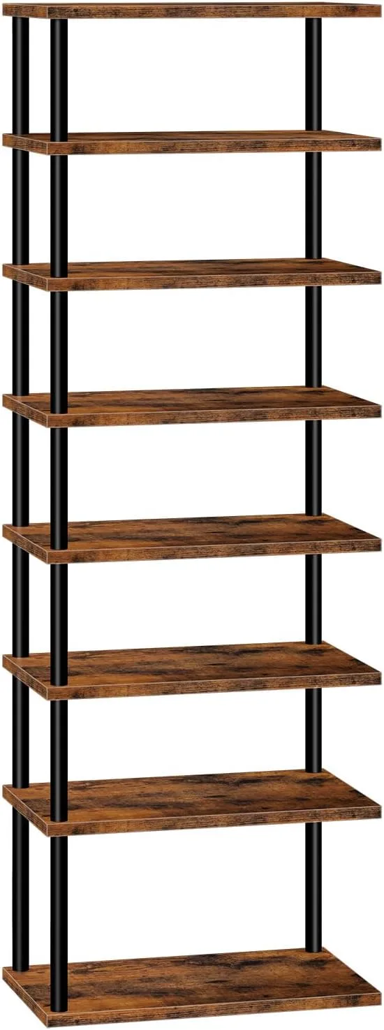 HOOBRO ▫️ Estante vertical para sapatos, estante de canto com 8 níveis, expositor, estante para espaços pequenos, organizador de sapatos, adequada para a entrada e o hall de entrada EBF488XJ01
