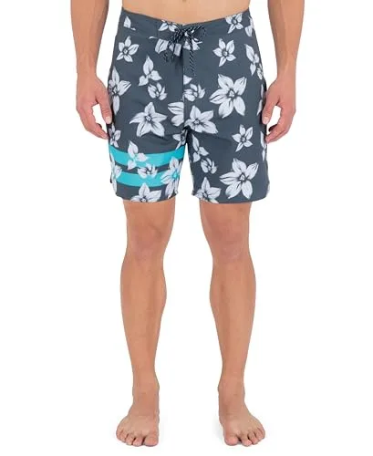 Hurley ▫️ Calções de banho Phantom Eco Block Party Engineered 18 para homem (pacote de 1) 3
