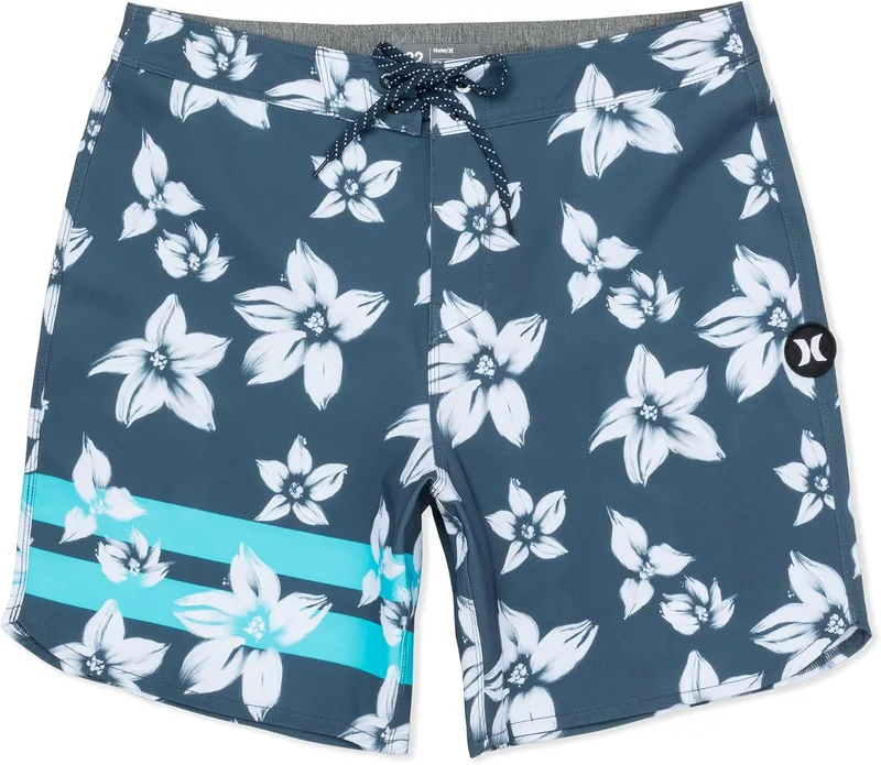 Hurley ▫️ Calções de banho Phantom Eco Block Party Engineered 18 para homem (pacote de 1)