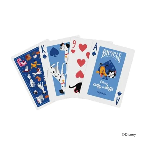 Bicycle ▫️ Baralho de cartas «Disney Cat and Dogs» para fãs e colecionadores 6