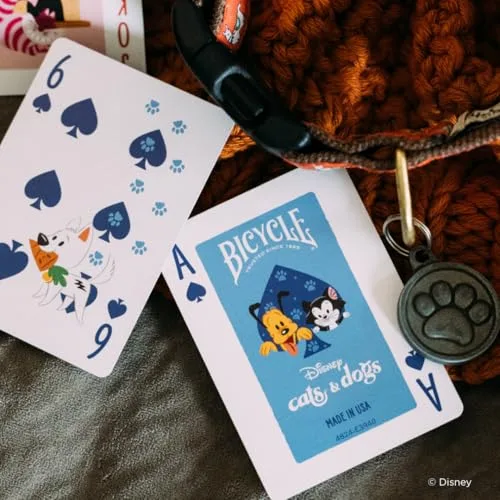Bicycle ▫️ Baralho de cartas «Disney Cat and Dogs» para fãs e colecionadores 7