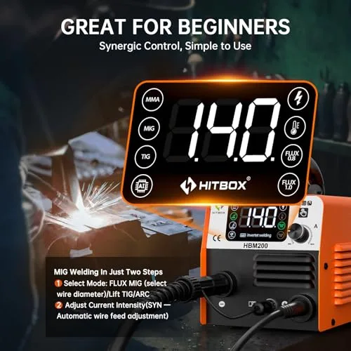 HITBOX ▫️ Soldador MIG 4 em 1 140 A, inversor IGBT, com gás/sem gás, ARC Lift-TIG 2