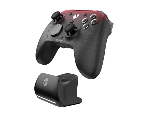 GameSir ▫️ G7 Pro – Comando de 1000 Hz com base de carregamento para Xbox Series X|S, Xbox One, Windows 10/11 e Android – Joysticks TMR, gatilhos ajustáveis e 4 botões programáveis – Shadow Ember 4
