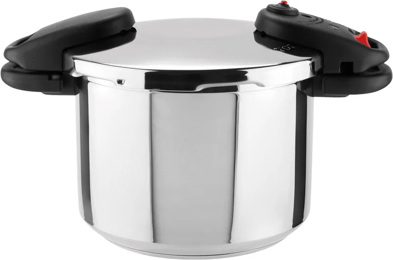 MAGEFESA ▫️ Balança - Panela Expresso 6L, Aço Inoxidável 18/10, Fecho Automático, Todos os Fogos, Indução, Pegas Termo-resistentes, Cozinha Saudável, 6L, Aço Inoxidável 18/10, Todas as Faces de Cozedura, Cozinha Saudável