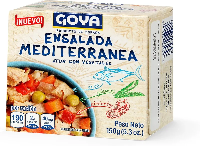 Goya ▫️ Salada de Atum Mediterrânica 150 g | Com Ervilhas e Pimentos, Frescura e Sabor Autêntico em Cada Bocado