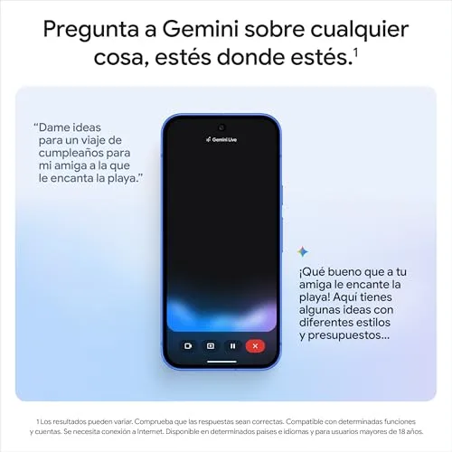 Google ▫️ Pixel 10 - Smartphone Android desbloqueado com Gemini, câmara traseira tripla avançada, bateria com autonomia superior a 24 horas e ecrã Active de 6,3" - Obsidiana, 128 GB 6
