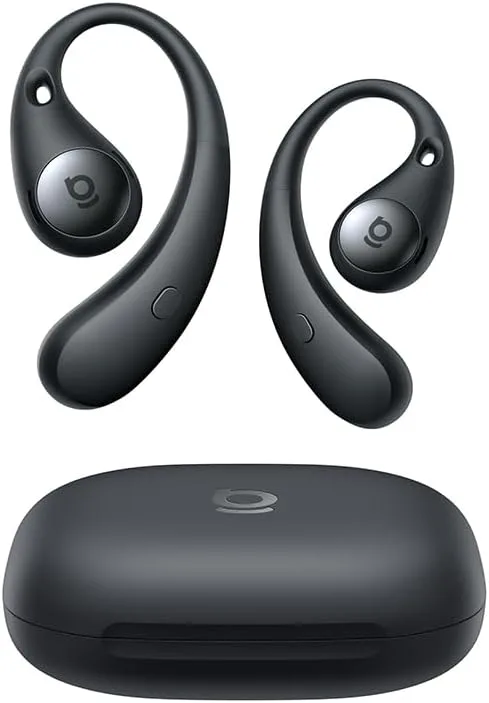 Baseus ▫️ Eli Sport2 Auscultadores de ouvido abertos, auscultadores desportivos de condução de ar com conforto de curva em S, reprodução de 45H, SuperBass 2.0, IPX7, Bluetooth 6.0, chamadas nítidas com 4 microfones AI