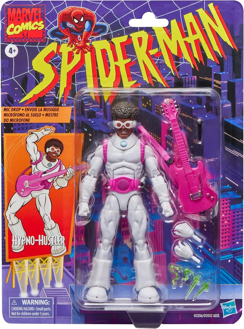 Spider-Man ▫️ Série Marvel Legends, Hypno-Hustler, Figura retro colecionável à escala de 15 cm, inspirada nas bandas desenhadas do Homem-Aranha