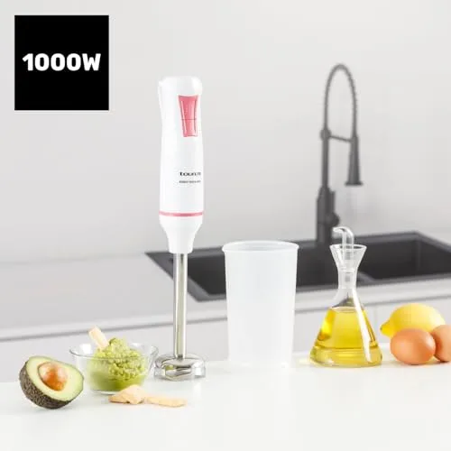 Taurus ▫️ Robot 1000 Inox Batedeira de Mão 1000 W, Turbo, Triturador de Gelo, Copo 2