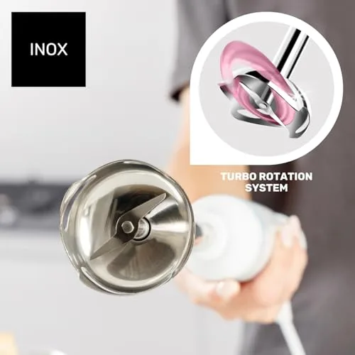 Taurus ▫️ Robot 1000 Inox Batedeira de Mão 1000 W, Turbo, Triturador de Gelo, Copo 3