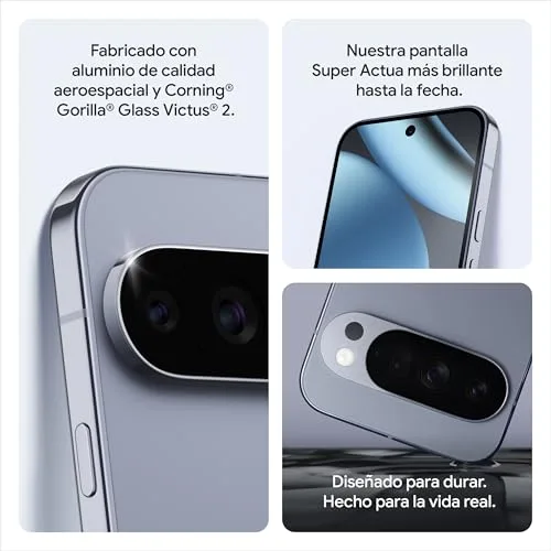 Google ▫️ Pixel 10 Pro - Smartphone Android desbloqueado com Gemini, sistema de câmara traseira tripla, bateria com autonomia superior a 24 horas e ecrã Super Actua de 6,3" - Obsidiana, 128 GB 5