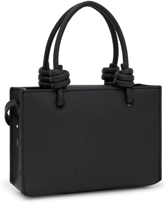 TOUS ▫️ Mini-bolsa horizontal preta, para mulher, dimensões 9,5 x 19,5 x 2 cm, coleção La Rue New