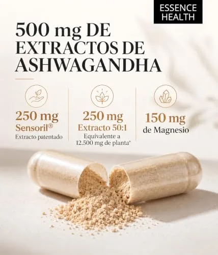 EssenceHealth ▫️ Ashwagandha Sensoril | Equivalente a 6250 mg | Com magnésio | 120 cápsulas 4