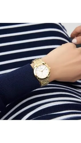GUESS ▫️ Alice GW0934L2 - Relógio de pulso para mulher com data, bracelete em aço inoxidável, vidro mineral, mostrador branco, 3 bar, diâmetro da caixa: 32 mm 5