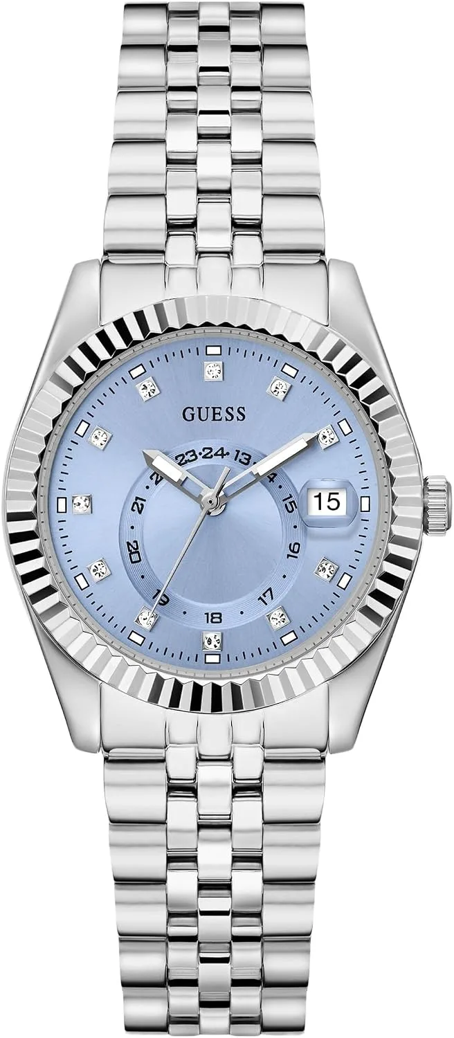 GUESS ▫️ Jada GW0936L1 - Relógio de pulso para mulher (34 mm, bracelete em aço inoxidável e 3 bar), cor prateada