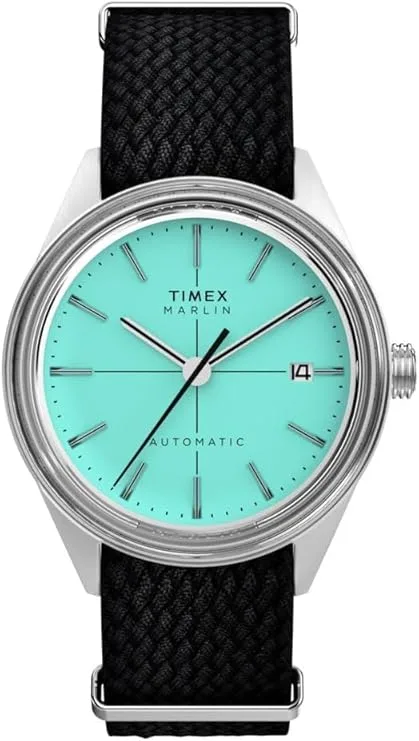 Timex ▫️ Marlin Jet - Relógio de pulso analógico de corda automática para homem