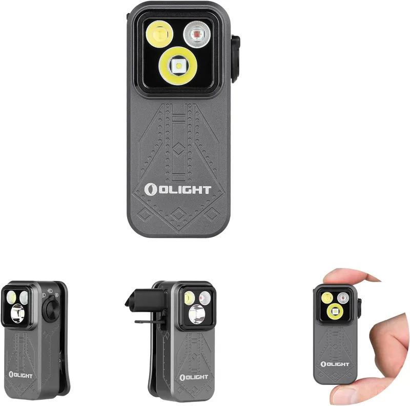 OLIGHT ▫️ Oclip Pro Lanterna recarregável EDC com clip de bolso 500LM Compacta Conveniente Carregamento USB C Ferramenta de trabalho nocturna portátil magnética (Ghost Squad)