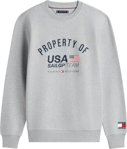 Tommy Hilfiger ▫️ Us Sailgp Property of USA Crew Mw0mw45092 Camisola sem botões para homem 5