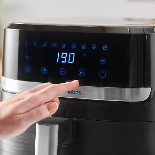 Russell Hobbs ▫️ Fritadeira de Ar Quente, Air Fryer, Airfryer, Fritadeira sem Óleo 5,5 litros, [9 programas, Compacta] Satisfry (Ecrã tátil, Forno, Grelhador, Assar, Antiaderente, Sem BPA, lavável na máquina de lavar louça) 27621-56 4